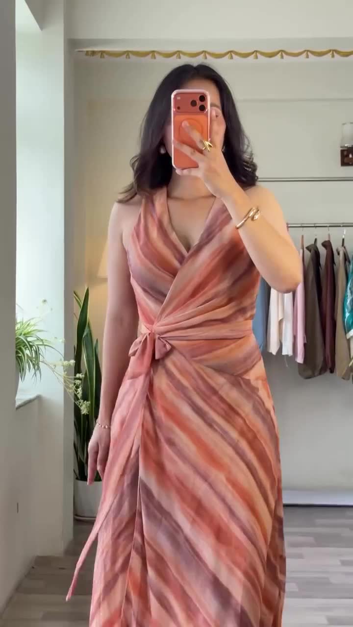 Premium Ombre Wrap Dress for Women
