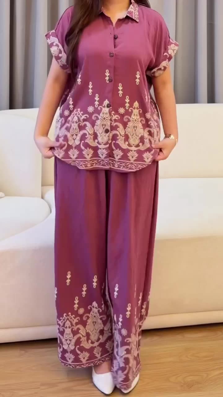 Regal Bloom Premium Printed Co-Ord Set