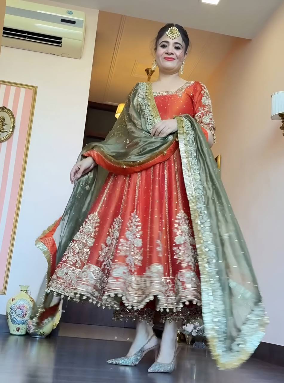 Royal Embroidered Festive Anarkali Lehenga Set with Designer Dupatta