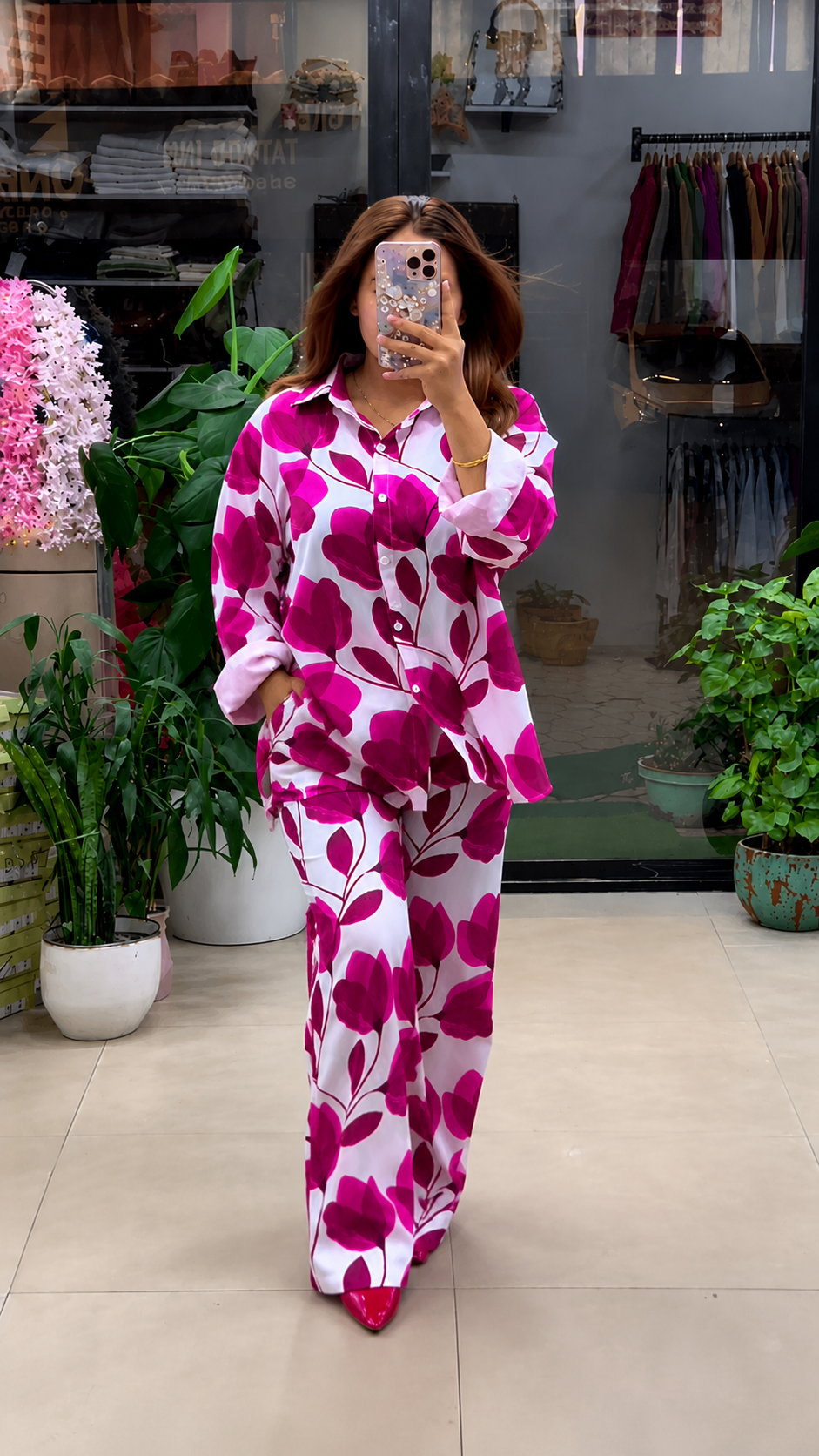 Luxury Botanical Print Co-Ord Set