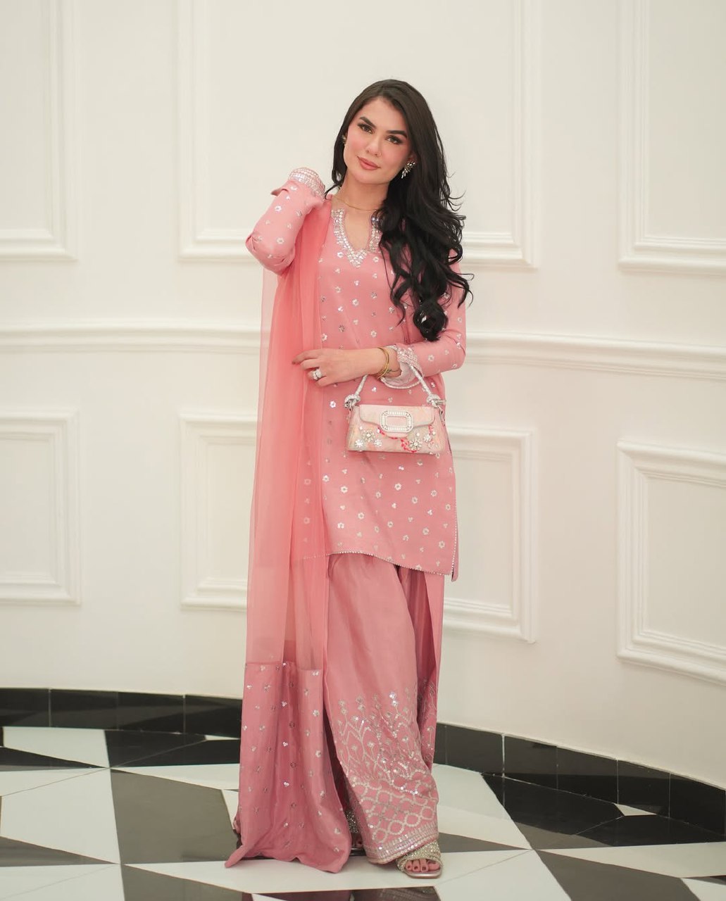 Luxury Ethnic Kurta Palazzo Set with Dupatta