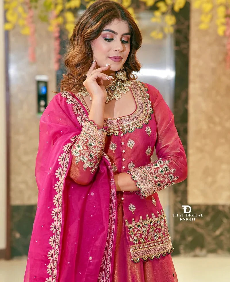 Luxurious New Premium Kurta With Lahenga Set