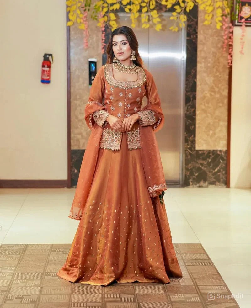 Luxurious New Premium Kurta With Lahenga Set