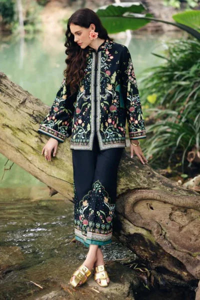 Trendy Black Floral Co-Ord Suit – Luxe Edition