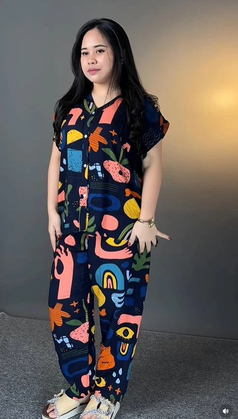 New Designer Lycra Co Ord Set
